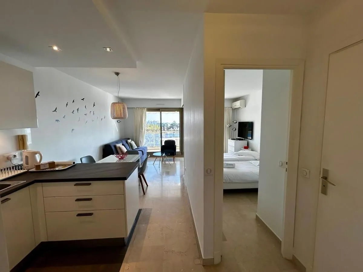 A018-Large Studio With Sea View Swimming Pool Garage Cannes Daire